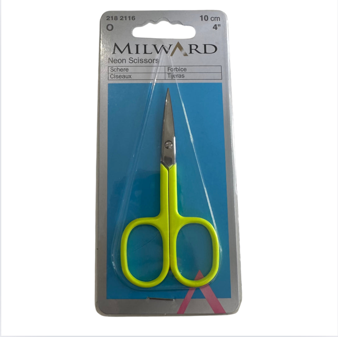 Embroidery Scissors 10cm | Neon Yellow