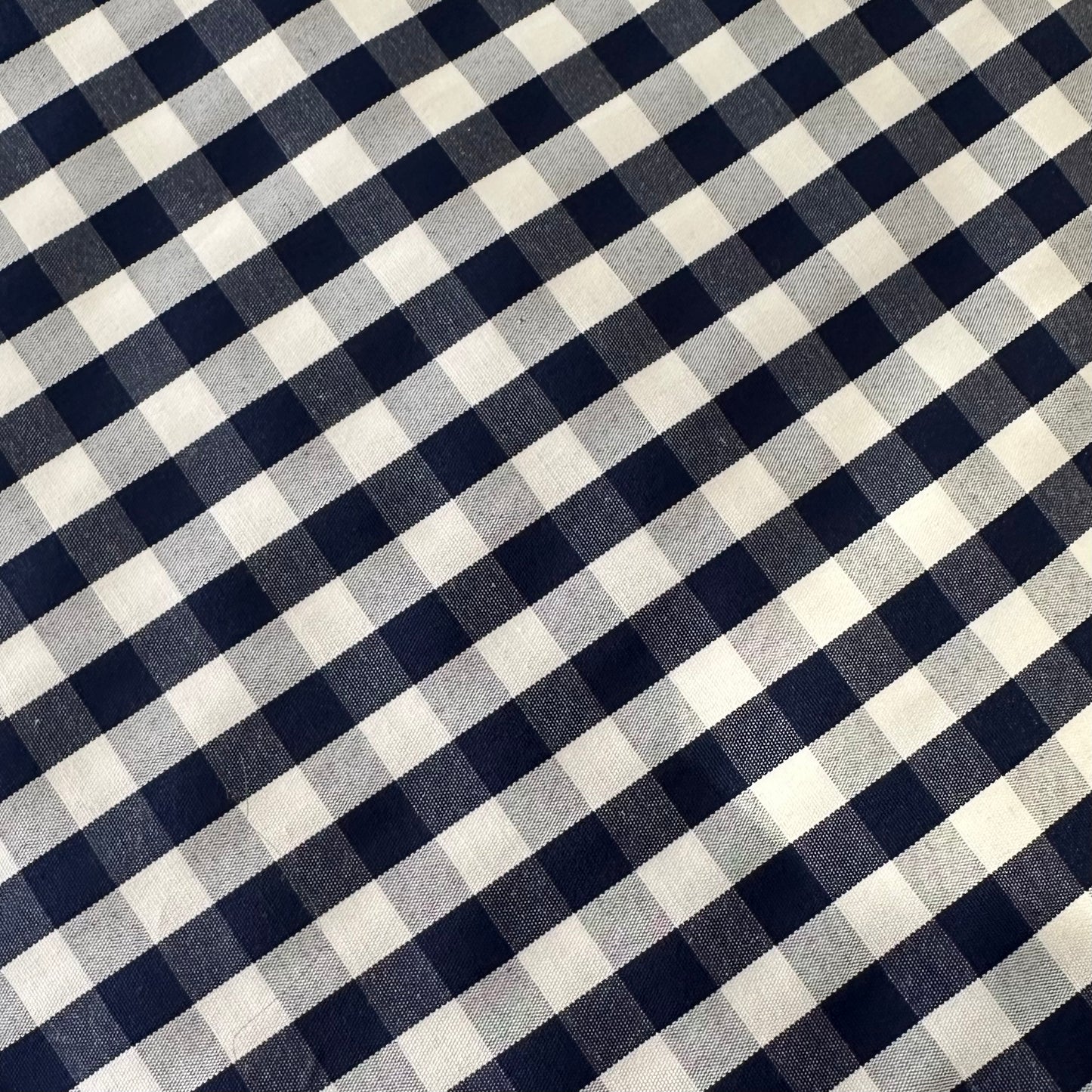 Navy Gingham | Polycotton