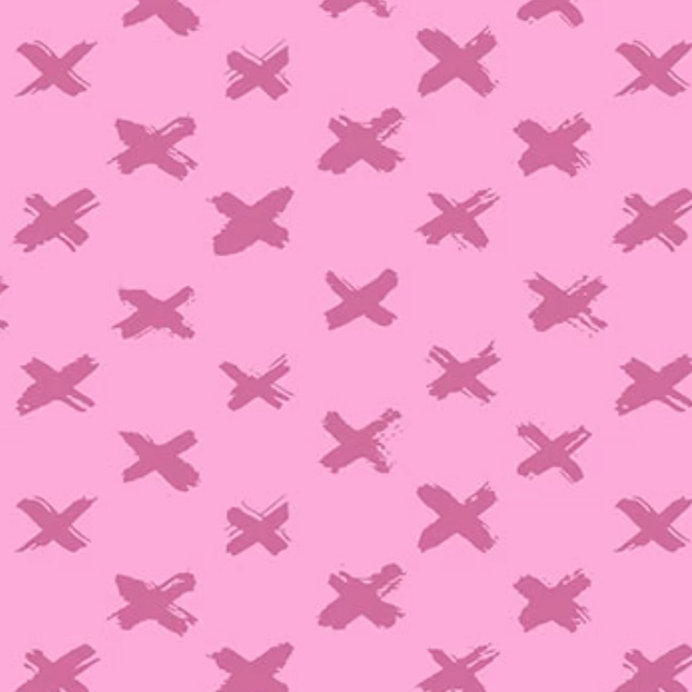 Crosses in Candy Pink | Cotton