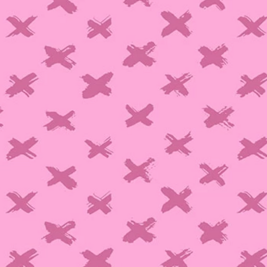 Crosses in Candy Pink | Cotton