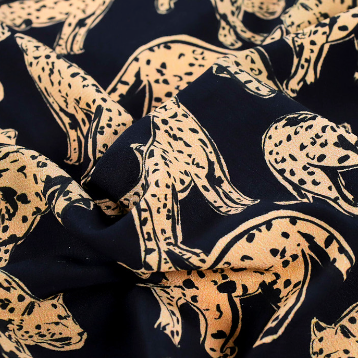 Shadow Leopard | Viscose Crepe