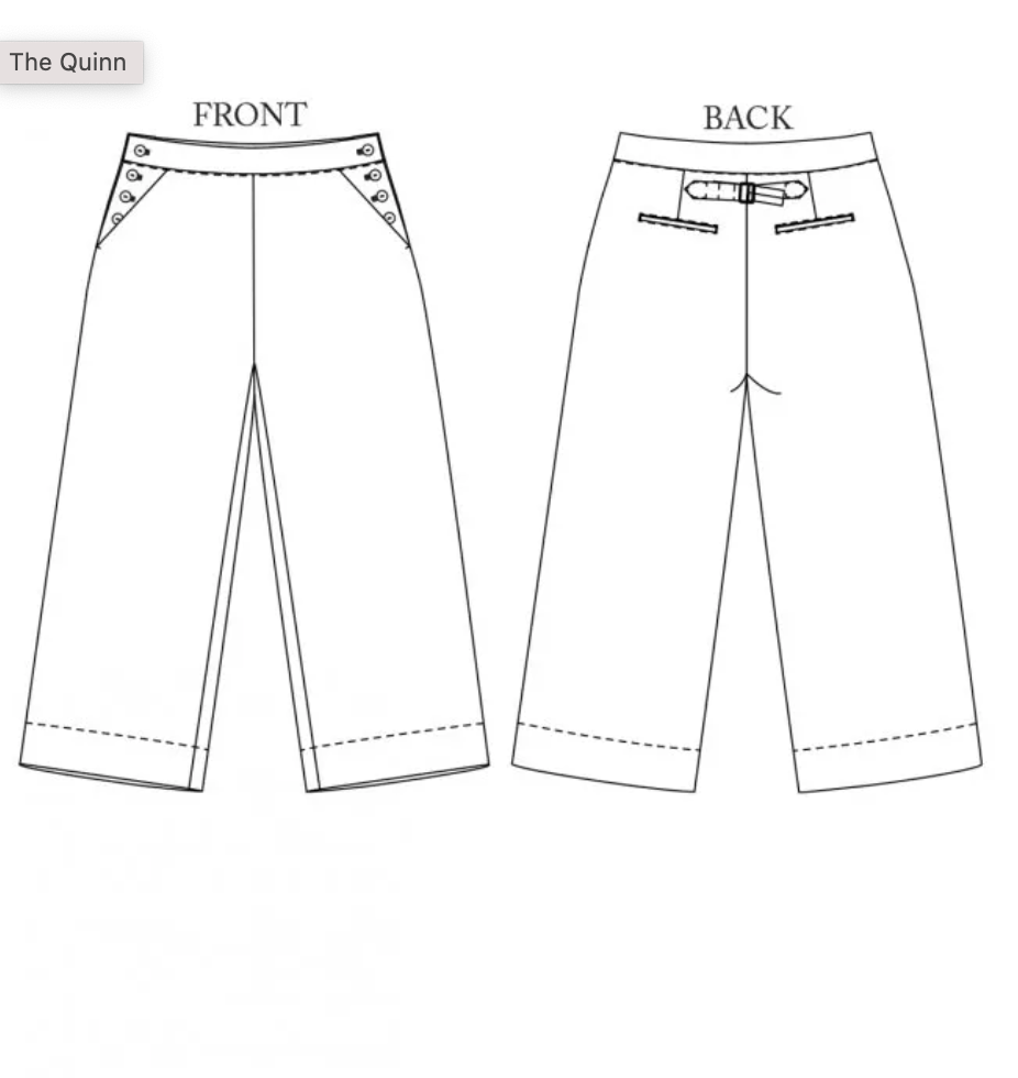 The Quinn Trousers Size 6-18 | Paper Patterns