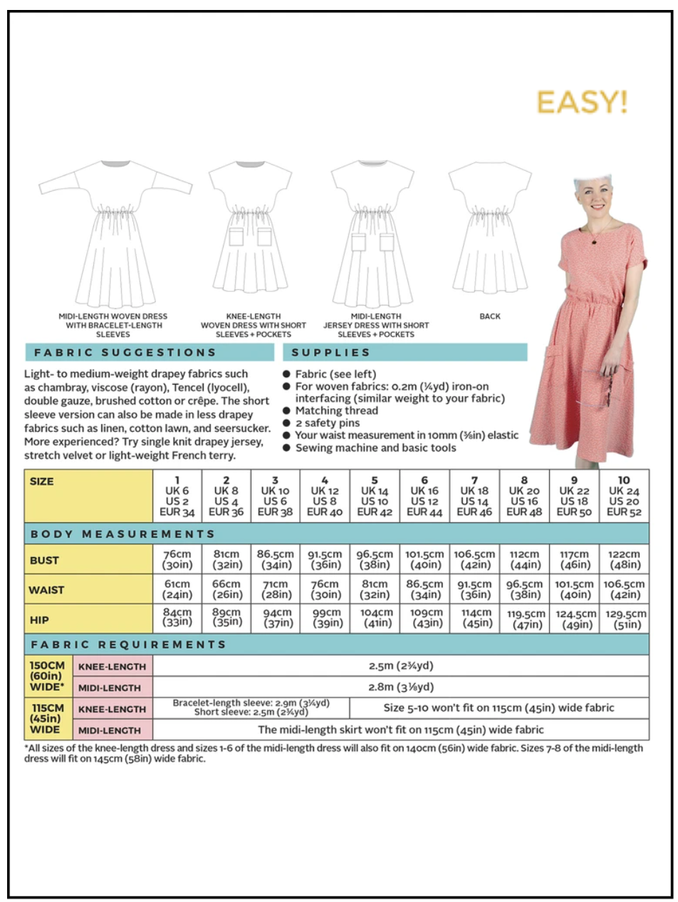 Lotta Dress Size 6-24 | Paper Pattern