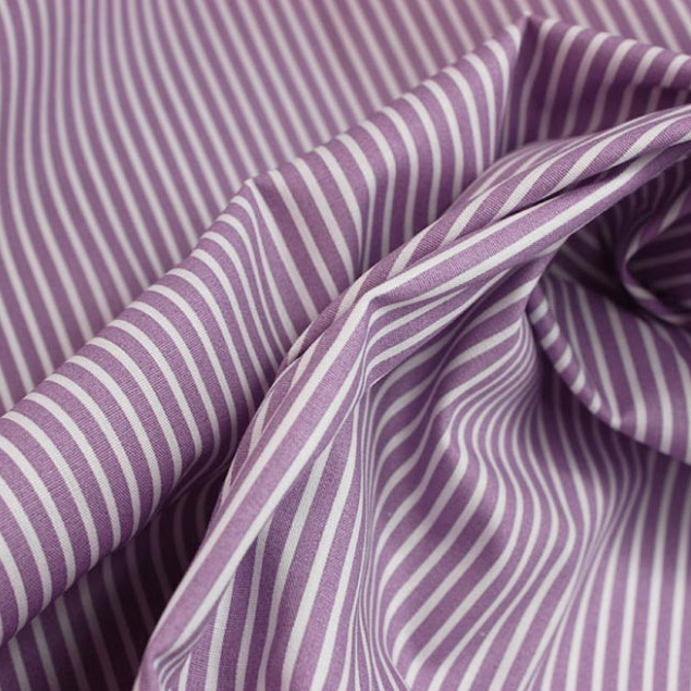 Candy Stripe Lilac | Cotton Poplin