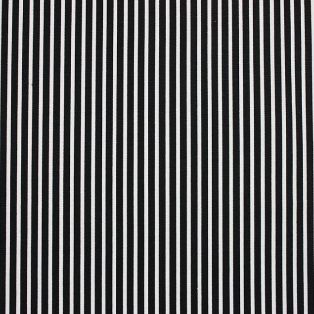 Candy Stripe Black | Cotton Poplin