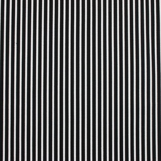 Candy Stripe Black | Cotton Poplin