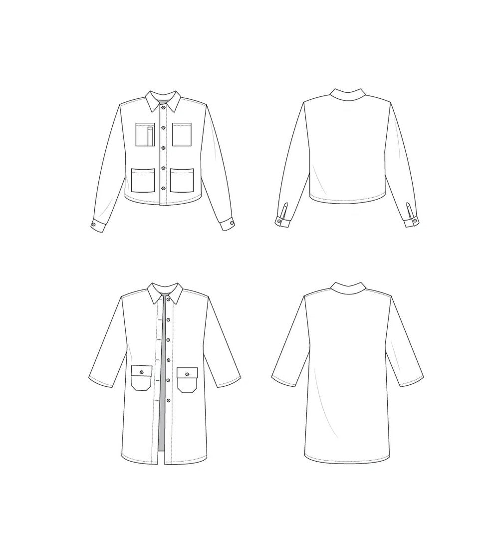 Ilford Jacket Size XS-7X | Paper Pattern